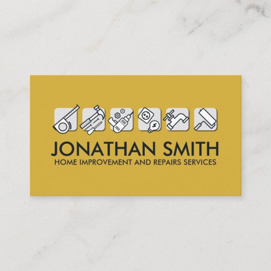 Carte De Visite Amélioration des maisons et réparation des service (Devant)