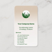 Carte De Visite Amélioration des modes de vie Soins de pelouse per (Devant)