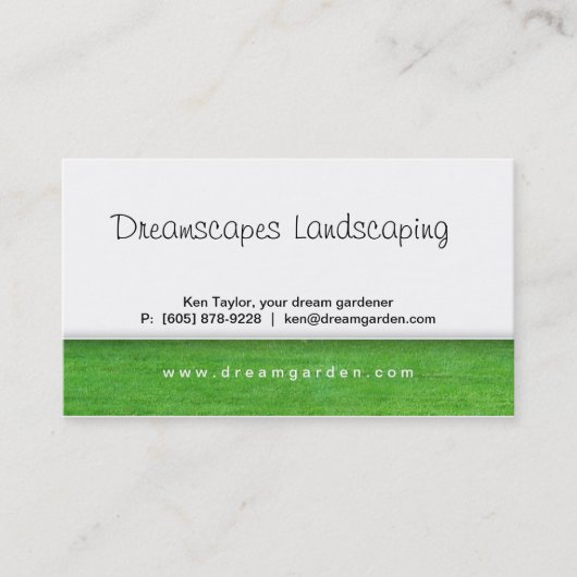 Carte De Visite Aménageant l'mauvaise herbe en parc avant après (Devant)