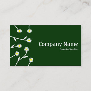 Carte De Visite Aménagement de fleurs - Vert foncé 003300