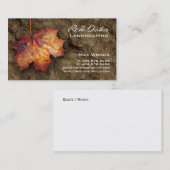 Carte De Visite Aménagement de la feuille d'érable de roche de (Devant / Derrière)