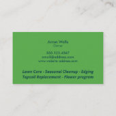 Carte De Visite Aménagement de la pelouse Arbre vert avec racines (Dos)