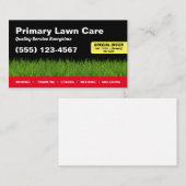 Carte De Visite Aménagement de la pelouse roux noir (Devant / Derrière)