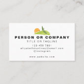 Carte De Visite Aménagement de la pelouse Services de jardinage su (Dos)