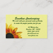 Carte De Visite Aménagement de soleil (Dos)