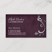 Carte De Visite Aménagement du feuille de suède d'établissement (Dos)