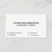 Carte De Visite Aménagement du jardin de la maison (Dos)