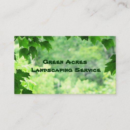 Carte De Visite Aménagement du service (Devant)