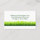 Carte De Visite Aménagement du terrain de coupe de l'herbe (Dos)