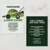 Carte De Visite Aménagement en forme de tondeuse à gazon (Devant / Derrière)