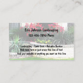 Carte De Visite Aménagement et service de soin de pelouse (Dos)