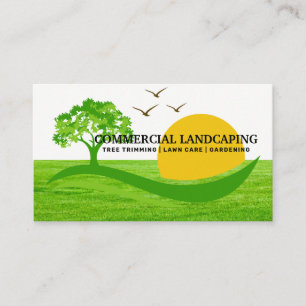 Carte De Visite Aménagement paysager commercial Gazon coupé
