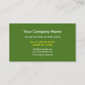 Carte De Visite Aménagement paysager Jardinage (Dos)