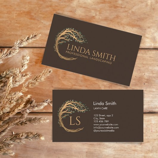 Carte De Visite Aménagement paysager professionnel de la pelouse