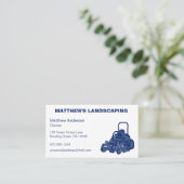 Carte De Visite Aménagement paysager tondeuse commerciale (Debout devant)