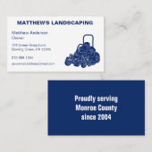 Carte De Visite Aménagement paysager tondeuse commerciale (Devant / Derrière)