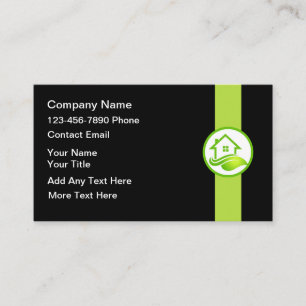 Carte De Visite Aménagement paysager vert et services de maison