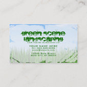 Carte De Visite aménagement vert de scène (Dos)