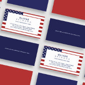 Carte de visite américain moderne avec drapeau amé