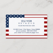 Carte de visite américain moderne avec drapeau amé (Devant)