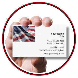 Carte De Visite Américain patriotique