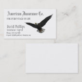 Carte De Visite American Bald Eagle Patriotic (Devant / Derrière)
