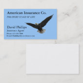 Carte De Visite American Bald Eagle Patriotic (Devant / Derrière)