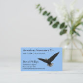 Carte De Visite American Bald Eagle Patriotic (Debout devant)