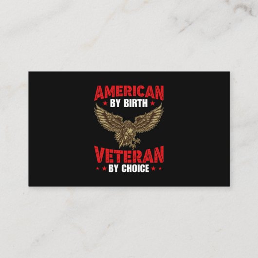 Carte De Visite American By Birth Veteran (Devant)