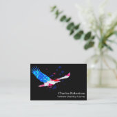 Carte De Visite ** American Eagle Red White Blue Flag États-Unis (Debout devant)