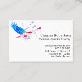 Carte De Visite *~* American Eagle Red White et Blue USA Drapeau (Dos)