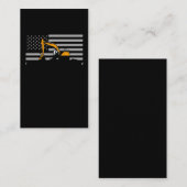 Carte De Visite American Flag Excavator US Flag Construction (Devant / Derrière)
