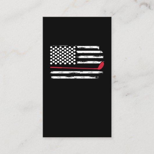 Carte De Visite American Flag Golf Player USA 4 juillet Golfer (Devant)