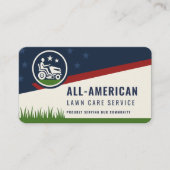 Carte De Visite American Flag Lawn Care and Mowing (Devant)