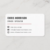 Carte De Visite American Flag Lawn Care and Mowing (Dos)