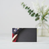 Carte De Visite American Flag on a Chalkboard (Debout devant)
