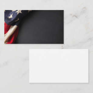 Carte De Visite American Flag on a Chalkboard