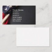 Carte De Visite American Flag on a Chalkboard (Devant / Derrière)