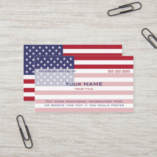 Carte De Visite American Flag version 3
