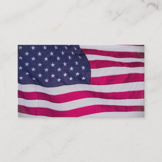 Carte De Visite American flag waving in the wind (Devant)