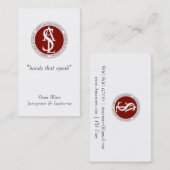 Carte De Visite American Sign Language Interpreter Monogramme (Devant / Derrière)