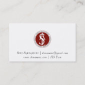 Carte De Visite American Sign Language Interpreter Monogramme (Dos)