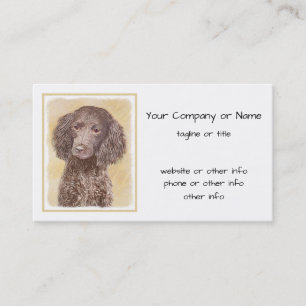 Carte De Visite American Water Spaniel Peinture - Original Dog Art