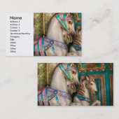 Carte De Visite Americana - Beautés du carrousel (Devant / Derrière)