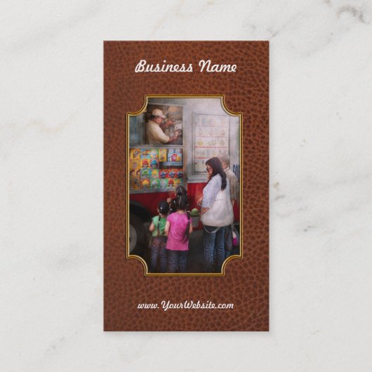 Carte De Visite Americana - crème glacée de chocolat de portion (Devant)