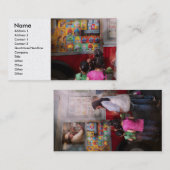 Carte De Visite Americana - crème glacée de chocolat de portion (Devant / Derrière)