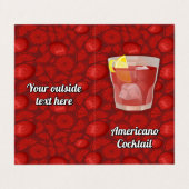 Carte De Visite Americano Recette (Extérieur déplié)