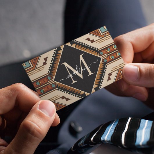 Carte De Visite Amérindien Motif Culture indienne Style Boho