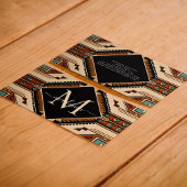 Carte De Visite Amérindien Motif Culture indienne Style Boho