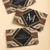Carte De Visite Amérindien Motif Culture indienne Style Boho